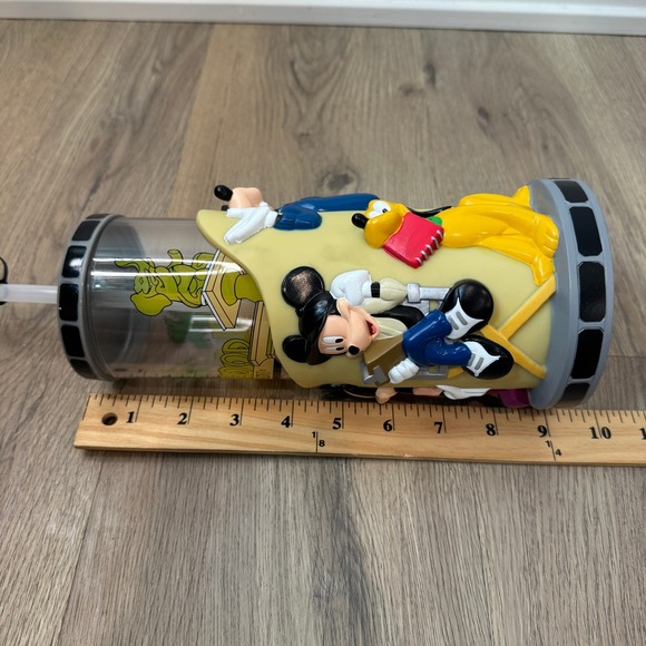 Vintage Disney Hollywood Pictures Backlot Tumbler Cup w/ Straw Mickey Mouse - Picture 8 of 8